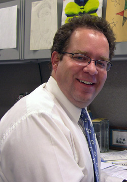 Eric Hansmann, at the work desk.